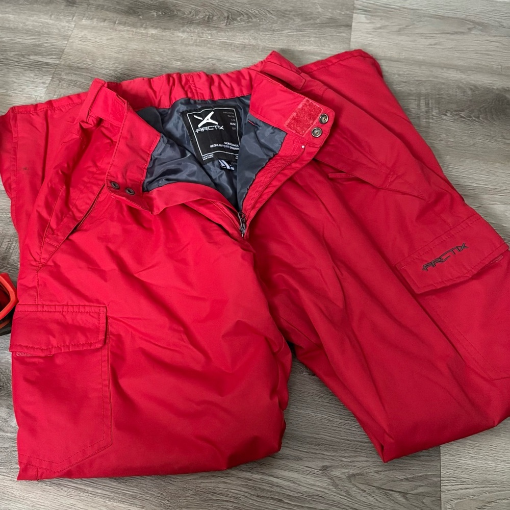 Red Atrix snow pants